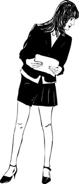 與文本的女孩