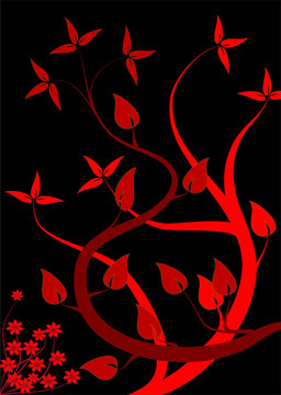 摘要sytylized花卉背景插圖