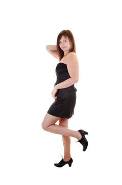 穿著衣服的女士。