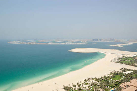 在棕櫚人工島朱美觀；迪拜；UAE