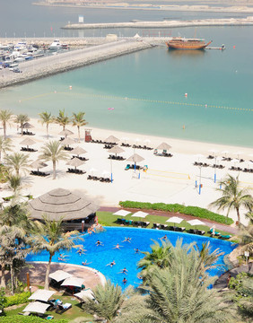 游泳池健身操；迪拜；UAE