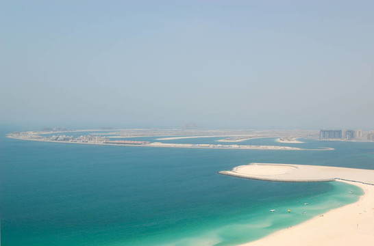 在棕櫚人工島朱美觀；迪拜；UAE