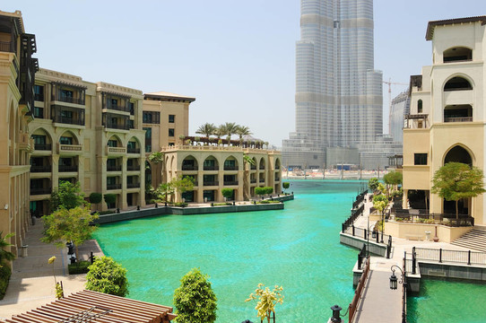 迪拜市中心的阿拉伯風格酒店；UAE