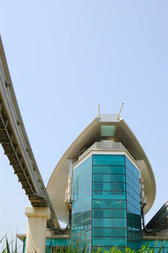 棕櫚島單軌站；迪拜；UAE