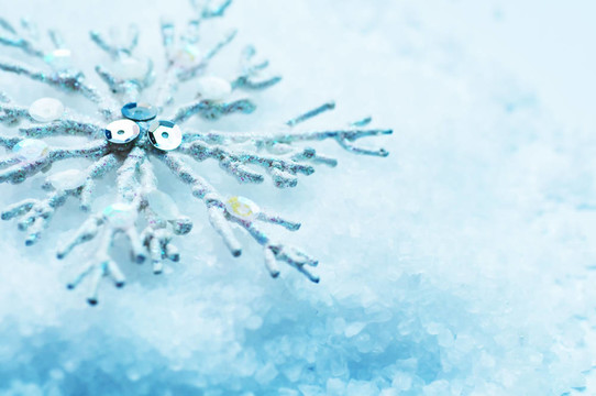 雪花在雪中。圣誕節(jié)