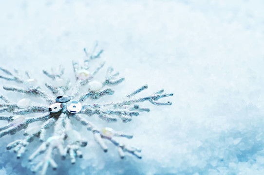 雪花在雪中。圣誕節(jié)