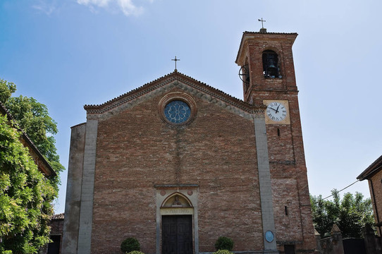 圣馬蒂諾教堂。Rivalta。Emilia Romagna。意大利.
