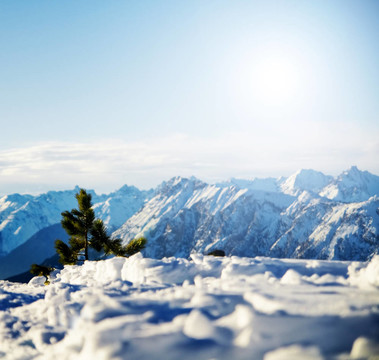 雪山冬景