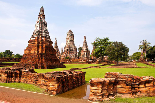 美妙的Pagoda Ayutthaya；泰國(guó)
