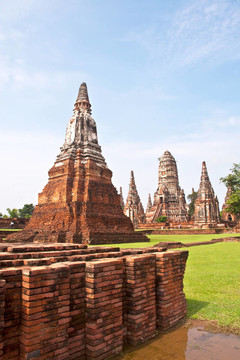 美妙的Pagoda Ayutthaya；泰國(guó)