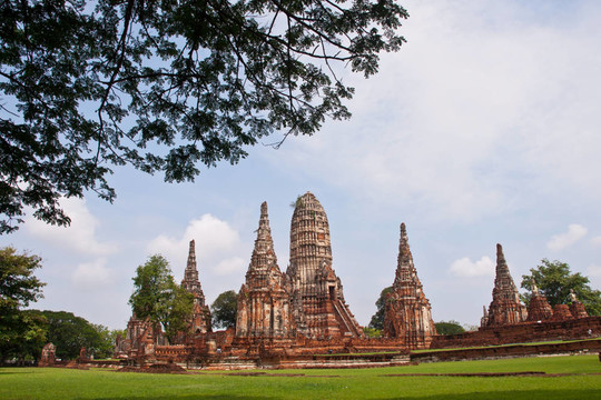 美妙的Pagoda Ayutthaya；泰國(guó)