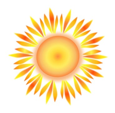 太陽與抽象的火焰