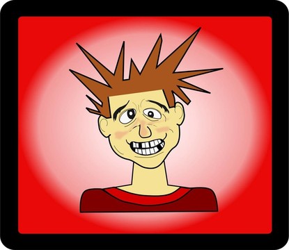 少年男孩；刺毛；高飛姿態(tài)