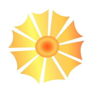 太陽與抽象的射線
