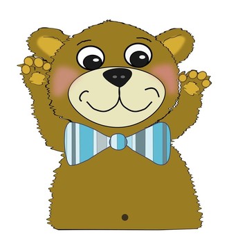Fuzzy Teddy Bear與蝴蝶結(jié)