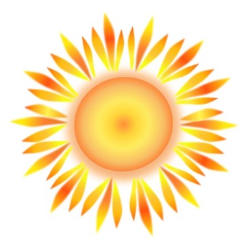 太陽(yáng)與抽象的火焰