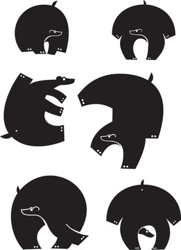 熊的剪影