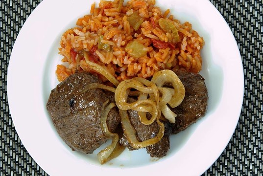 鹿肉牛排飯