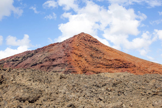 蘭薩羅特島蒂曼法亞國家公園火山；西班牙
