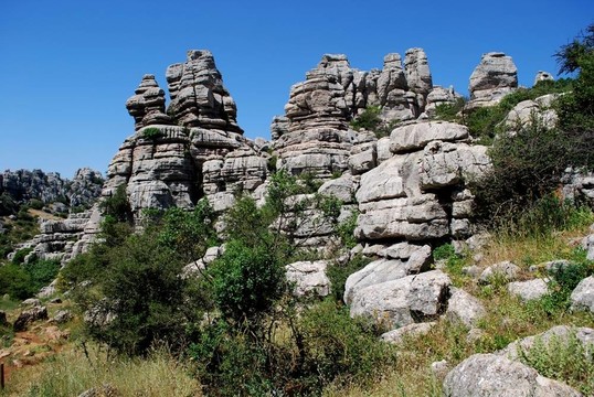 喀斯特景觀；El Torcal；西班牙。