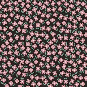 粉紅花無(wú)縫圖案