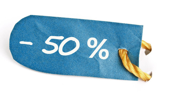 -標簽上的50%個字