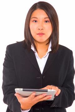 亞洲商人與平板