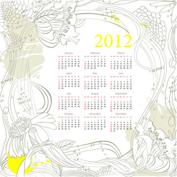 2012日歷