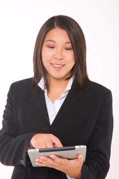 亞洲商人與平板