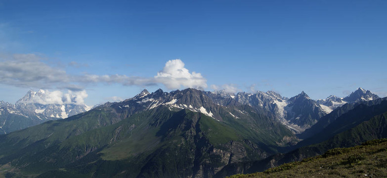 夏山的全景
