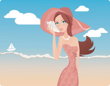 美麗的女人聽一個結(jié)論