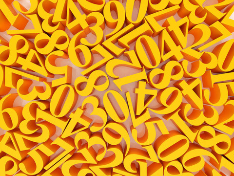 橙色的數(shù)字組合