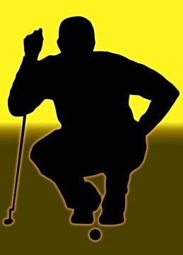 金背運動輪廓尺寸把高爾夫球手