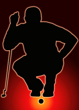 輝光球運動輪廓尺寸把高爾夫球手