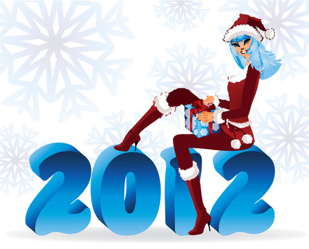 Santa女孩和新的2012年