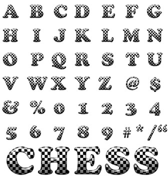 白色背景下棋盤格的獨(dú)家收藏信。White與布萊克畫報(bào)國(guó)際廣場(chǎng)書信。