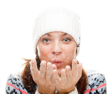 美麗的女人吹雪