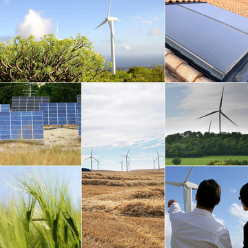 太陽能電池板和風(fēng)力發(fā)電機(jī)