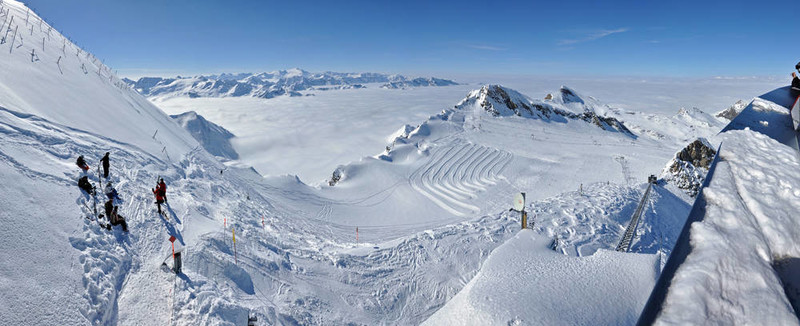 kitzsteinhorn滑雪勝地；奧地利