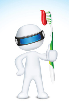 3D人與Tooth Brush