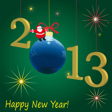 與Santa C的2013個新年符號