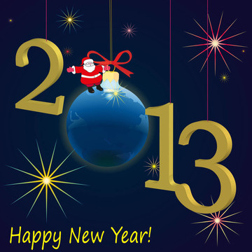 與Santa C的2013個新年符號