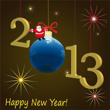 與Santa C的2013個新年符號