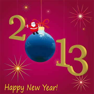 與Santa C的2013個新年符號