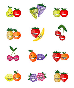 搞笑的水果一起为您设计微笑