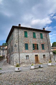小巷。博比奧。Emilia Romagna。意大利.