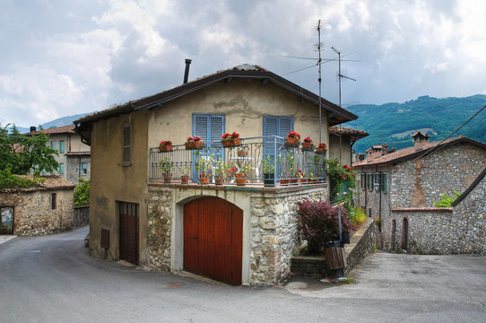 博比奧的觀點。Emilia Romagna。意大利.