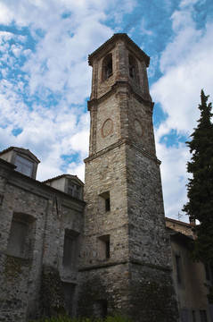 圣科洛姆巴諾修道院。博比奧。Emilia Romagna。意大利.