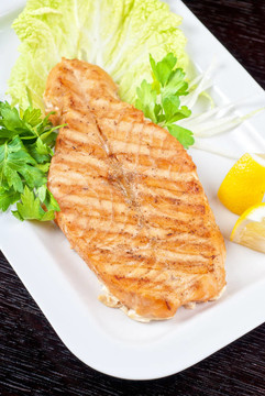 烤鮭魚排