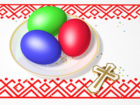 一個(gè)十字架的復(fù)活節(jié)蛋